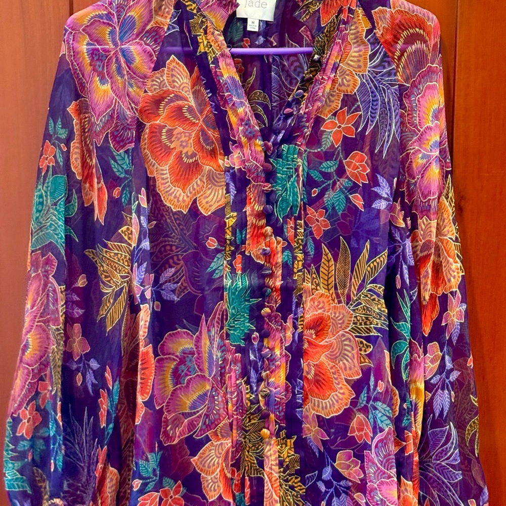Johhny Was - Jade Women's Vibrant Floral Blouse